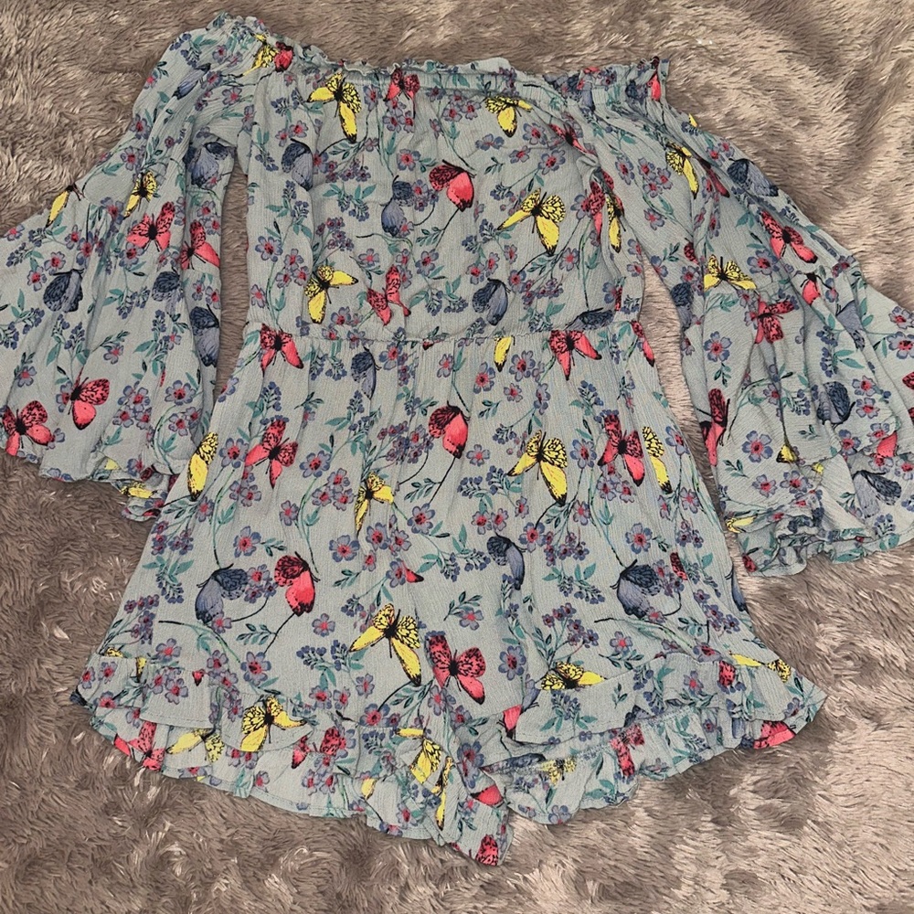 Butterfly Strapless Romper